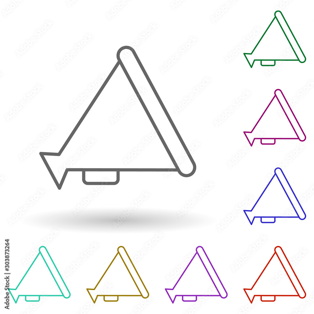 Speaker multi color icon. Simple thin line, outline vector of media, press icons for ui and ux, website or mobile application Speaker multi color icon. Simple thin line, outline vector of media, press icons for ui and ux, website or mobile application