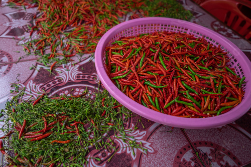 A group of red chili