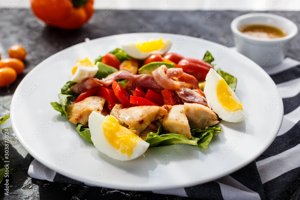 chicken and bacon vegetable salad chicken and bacon vegetable salad