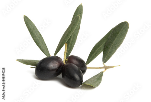 black olives isolated
