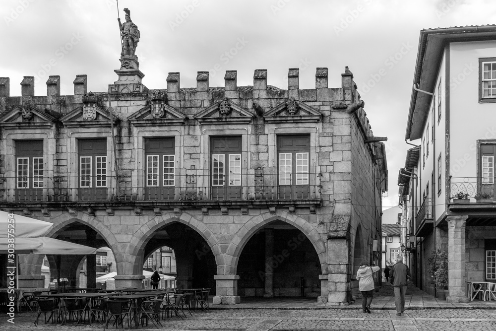 Guimaraes - Portugal, Castle, streets, gardens and D. Afonso Henriques statue