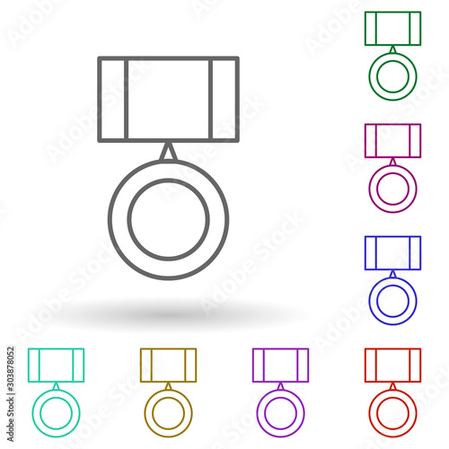 Order multi color icon. Simple thin line, outline vector of succes and awards icons for ui and ux, website or mobile application
