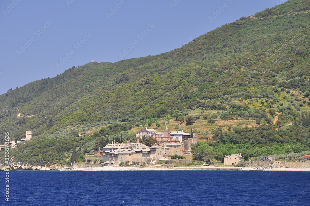 Athos - Holy Mountain in Greece with ancient monasteries
