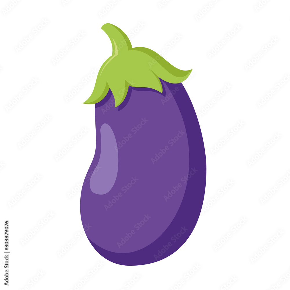 Vector illustration of a funny eggplant in cartoon style. Vector illustration of a funny eggplant in cartoon style.