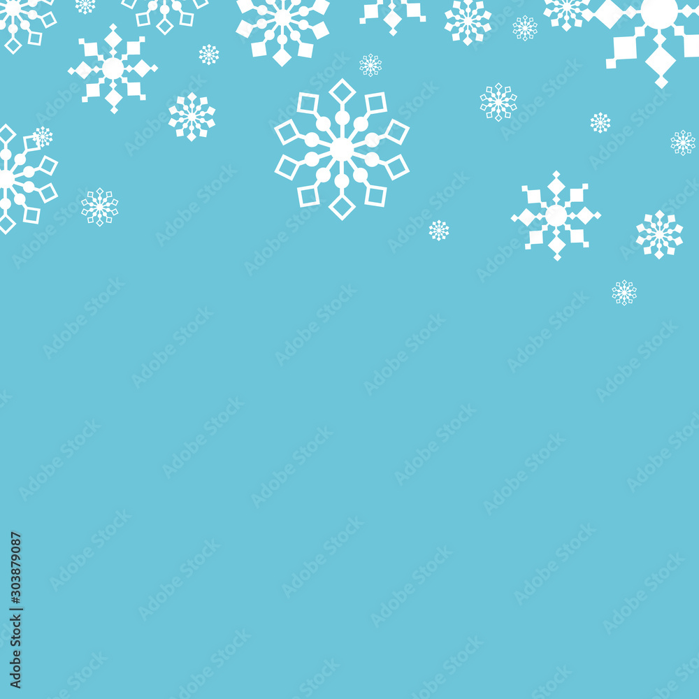 Snowflakes on a blue background. Luxury festive background for Christmas and New Year Design of banners, cards, posters, wallpaper. Winter frosty print. Holiday Frame. Snowflakes on a blue background. Luxury festive background for Christmas and New Year Design of banners, cards, posters, wallpaper. Winter frosty print. Holiday Frame.