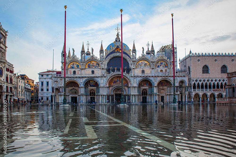 San Marco square, flood in Venice