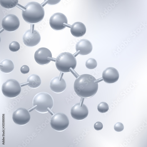 Background with abstract molecules or atoms.