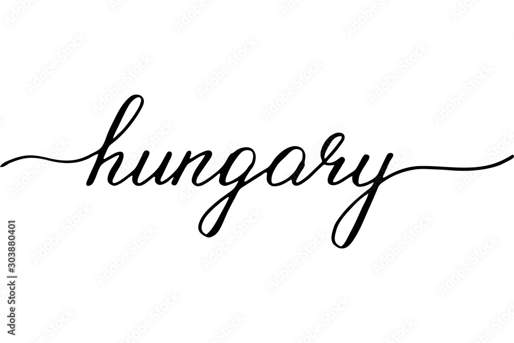 Hungary handwritten text vector Hungary handwritten text vector
