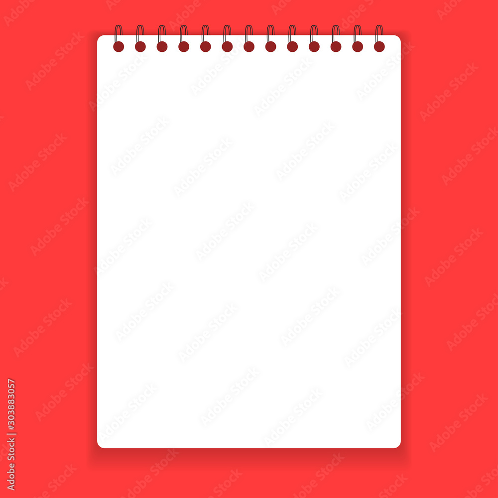 Realistic notebook or notepad with binder. Memo note pad or diary paper page templates. Vector illustration Realistic notebook or notepad with binder. Memo note pad or diary paper page templates. Vector illustration