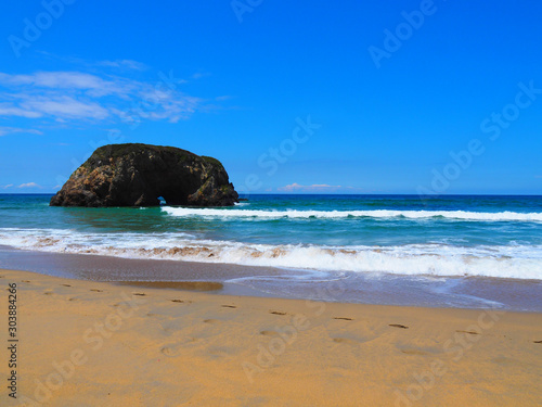 View of the beach of Penarronda in Asturias - Spain