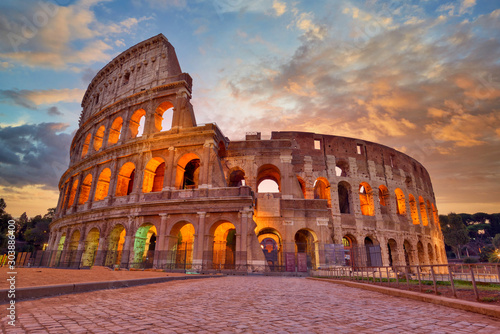 Photography Colosseum at sunset, Rome