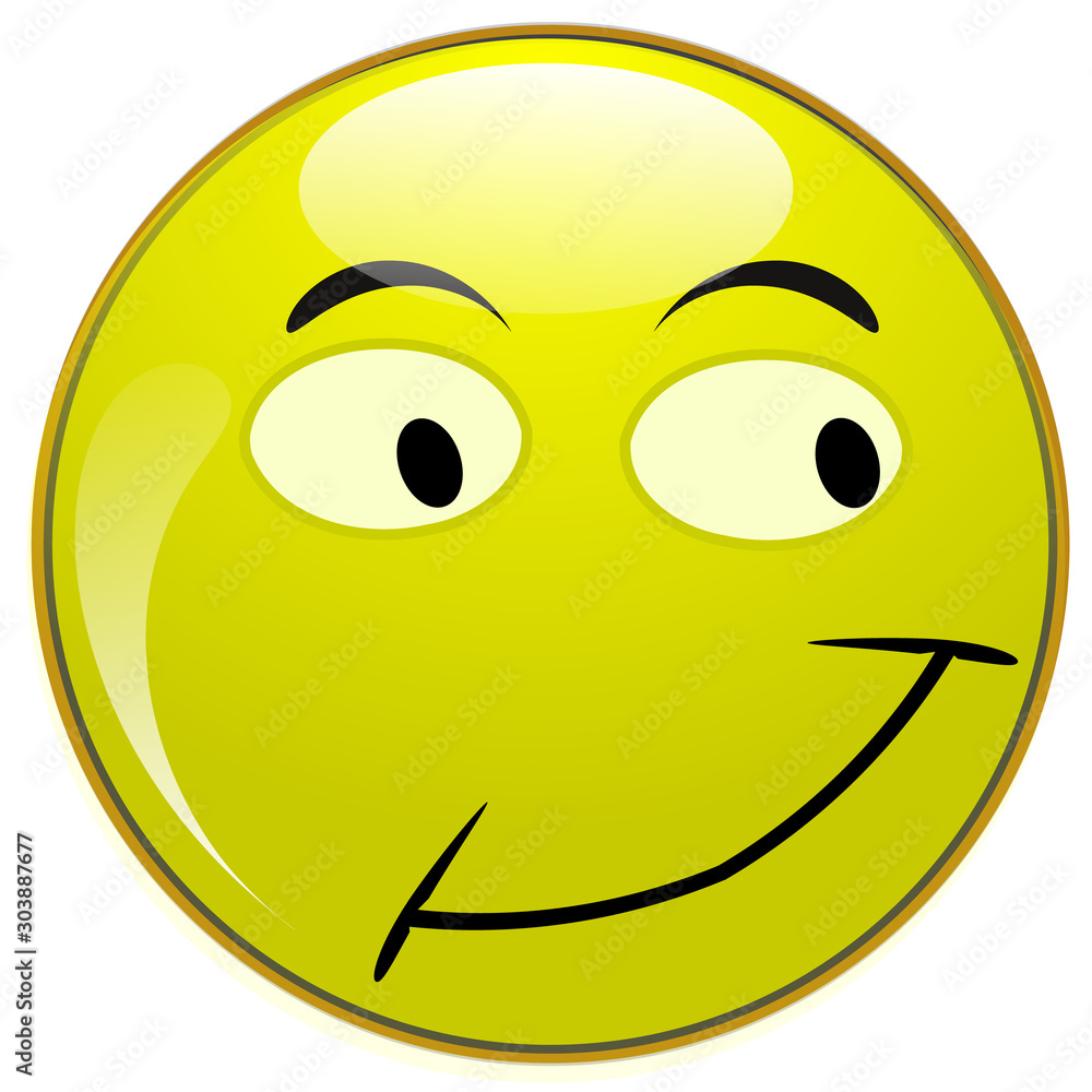 Fototapeta premium Smiley Face Button.