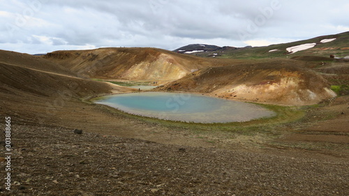 Stora Víti crater of the Krafla volcano, near Leirhnukur, Myvatn region, Norðurland eystra, Iceland