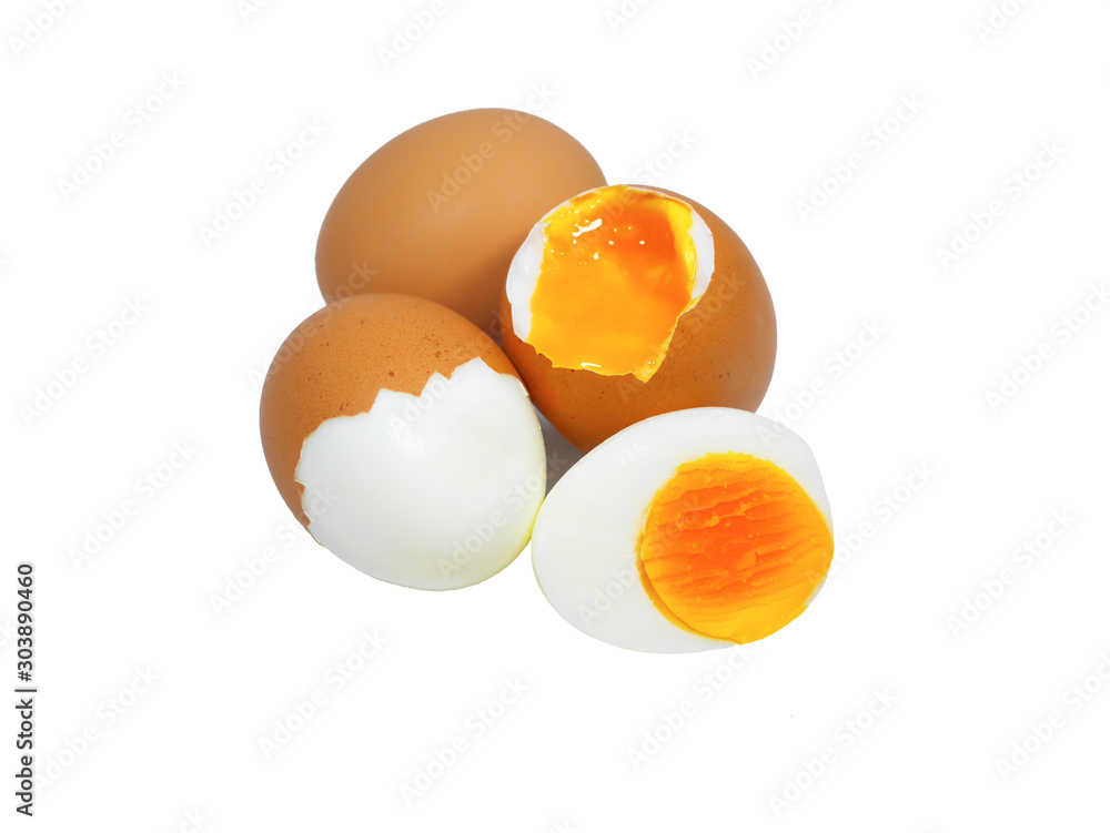 Boiled eggs on a white background Boiled eggs on a white background