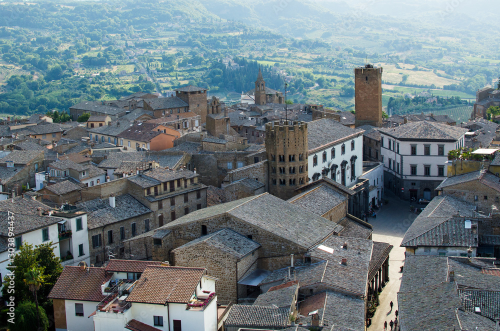 Panoramic view of Orvieto, Italy.