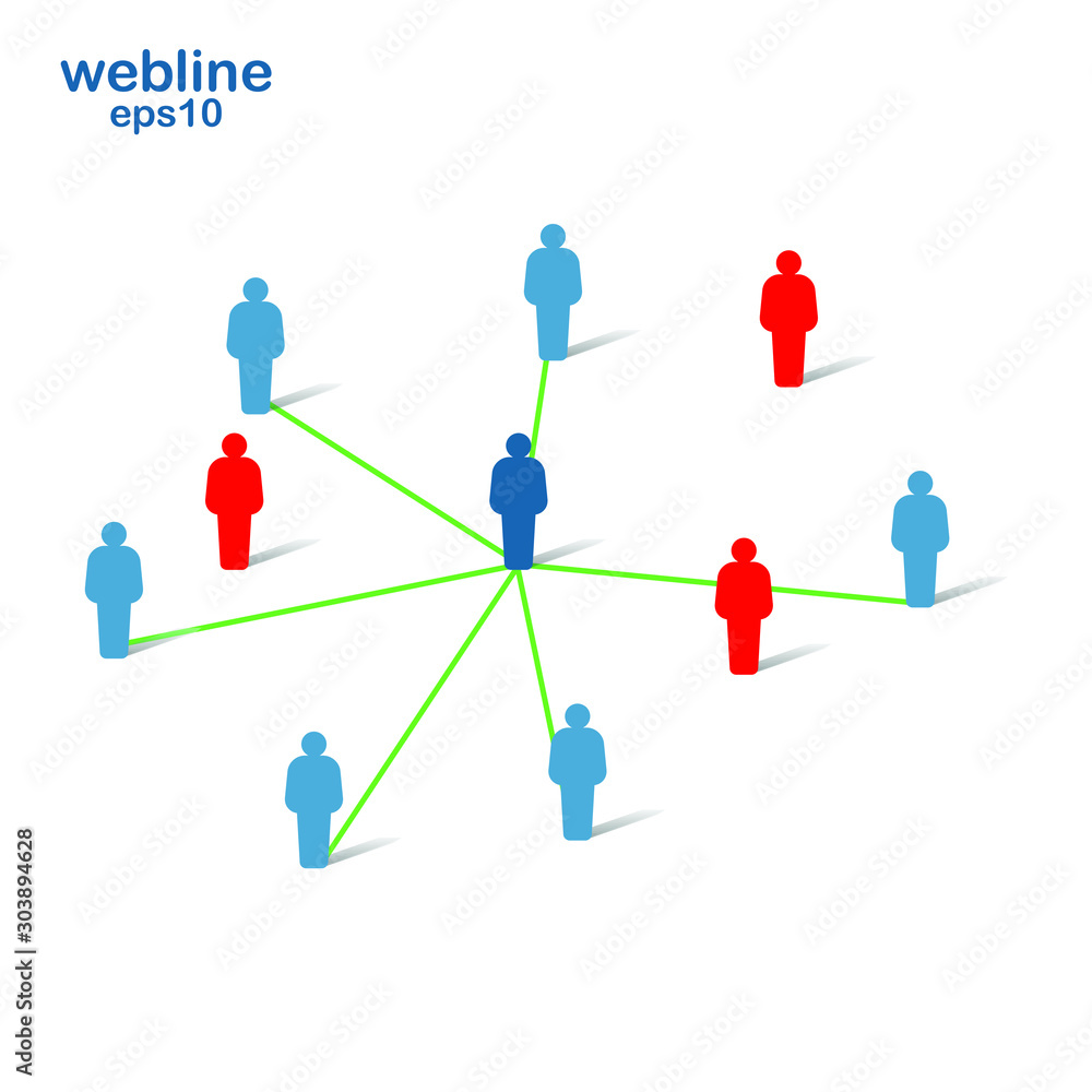 Network business illustration , people connection , structure Network business illustration , people connection , structure