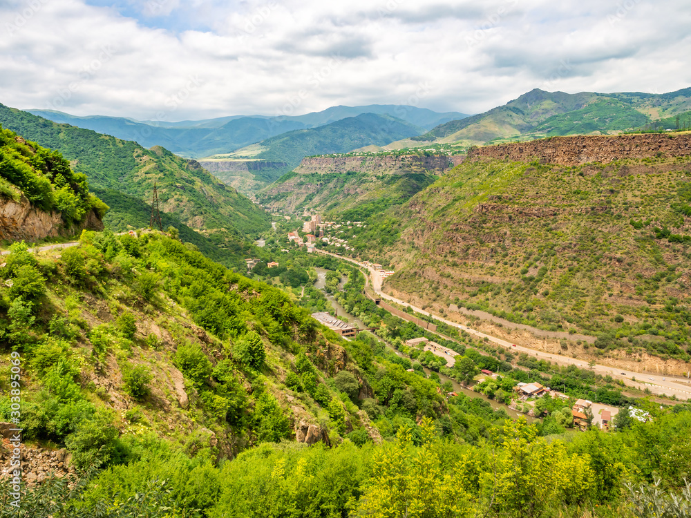 Debed River canyon in Armenia in summer