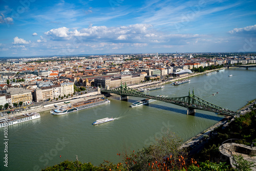 Budapest panorama with the view of the Freedom Bridge and the Danube © DK-ART