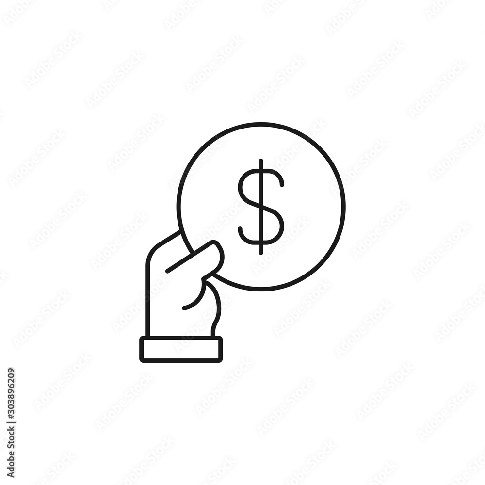 paid - minimal line web icon. simple vector illustration. concept for infographic, website or app. paid - minimal line web icon. simple vector illustration. concept for infographic, website or app.