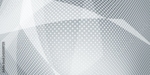 White and Gray halftone pattern with white line motion backdrop wallpaper. Clean Grey geometric background.