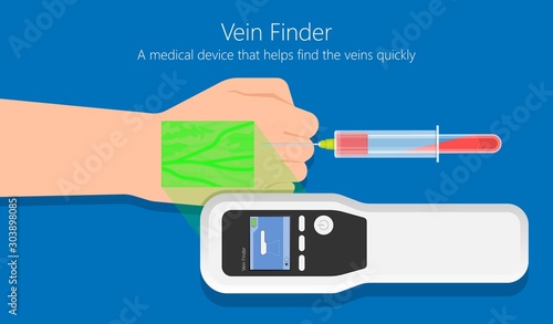 Vein finder handheld infrared medical device exam