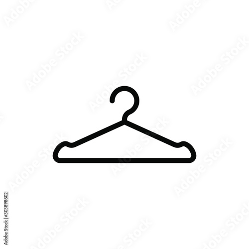 Hanger icon design, fashion symbol isolated on white background. Vector illustration