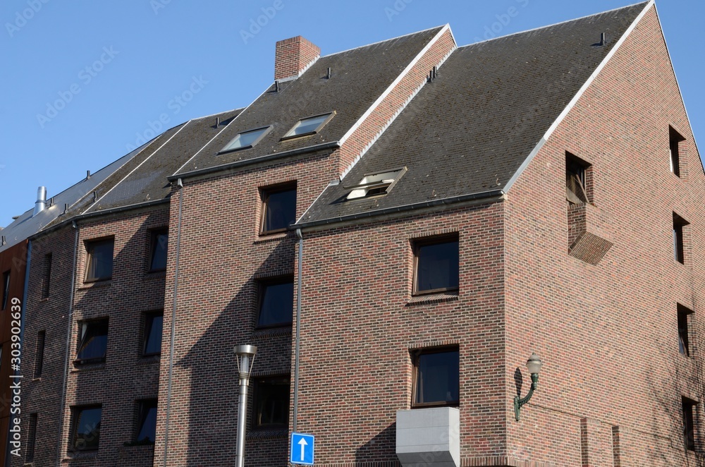 Belgium brick houses in Brussels