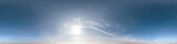 blue sky with clouds. Seamless hdri panorama 360 degrees angle view  with zenith for use in 3d graphics or game development as sky dome or edit drone shot