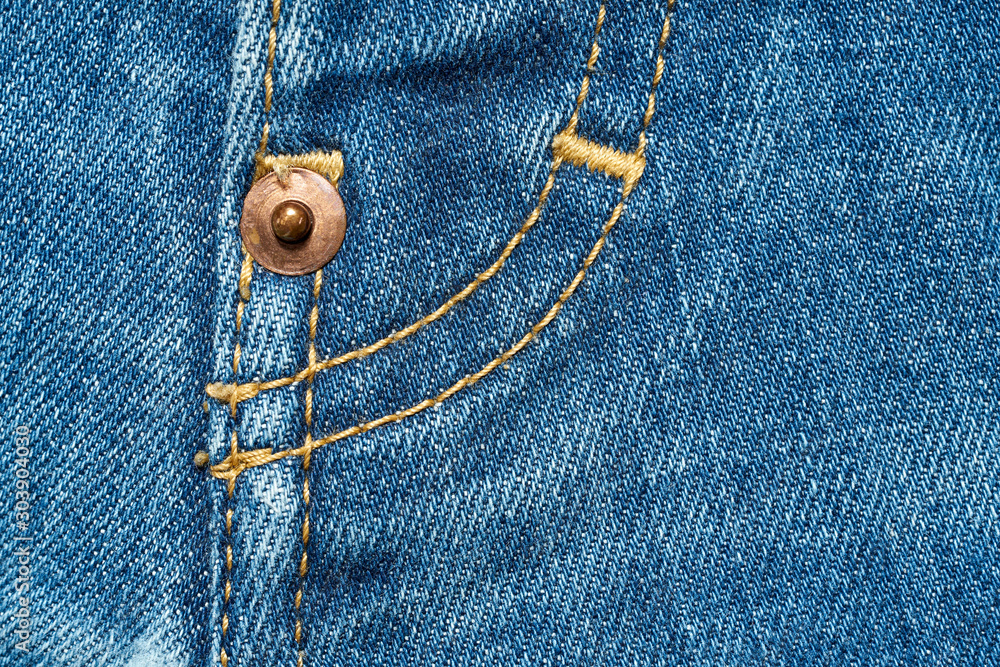 Blue texture background, jeans texture, fabric. Denim jeans background.