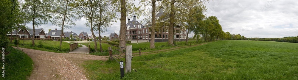 Modern residential area. De Wijk Drenthe Netherlands. Panorama reestdal. Modern residential area. De Wijk Drenthe Netherlands. Panorama reestdal.
