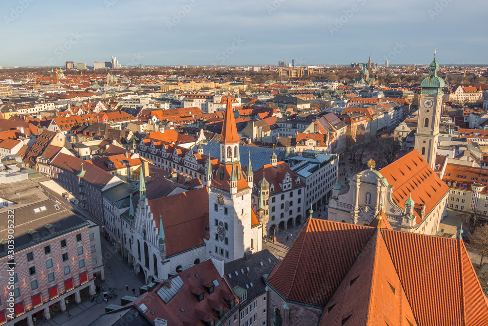 Naklejka premium Panorama Of Munich, Germany