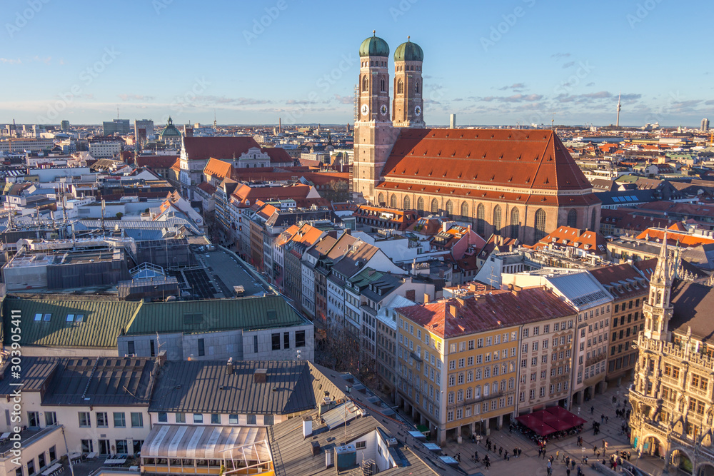 Naklejka premium Panorama Of Munich, Germany