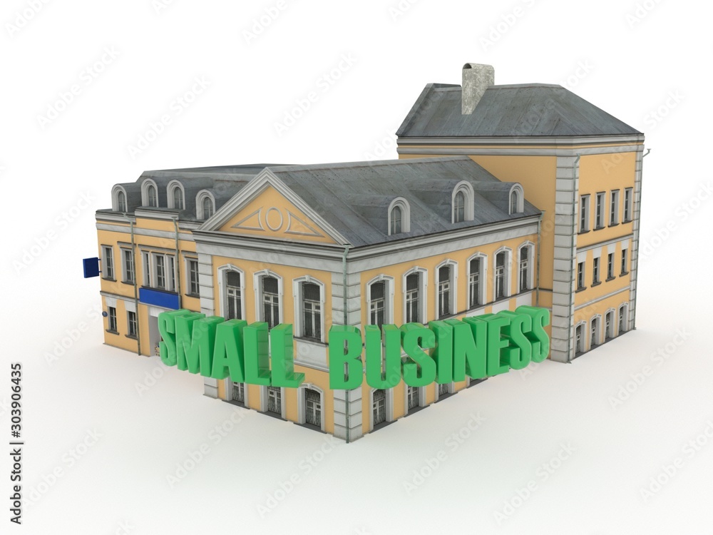3d render text business word SMALL BUSINESS 3d render text business word SMALL BUSINESS