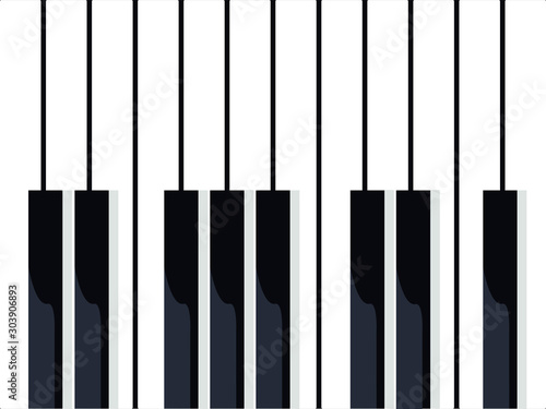 Piano close-up vector