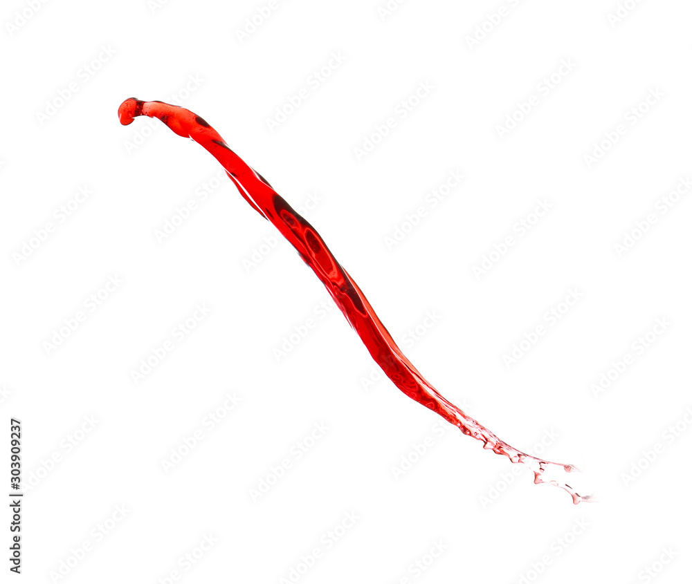 Splashing red wine on white background Splashing red wine on white background