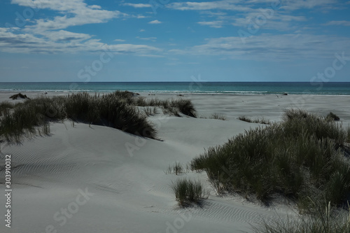 Strand Sandd  ne Meer Farewell Spit in Neuseeland