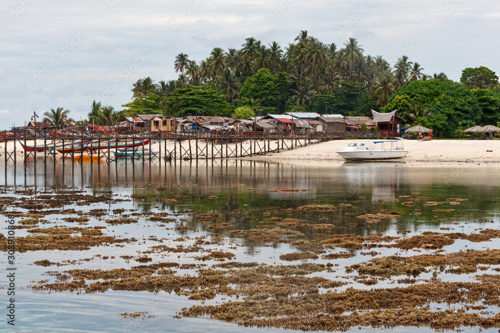 The village of fishermen in Malaysia. Island of Mabul. Outflow.. The village of fishermen in Malaysia. Island of Mabul. Outflow..