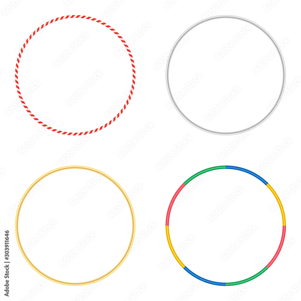 Hula Hoop isolated on white. Gymnastics, fitness and diet concept. Hula Hoop isolated on white. Gymnastics, fitness and diet concept.