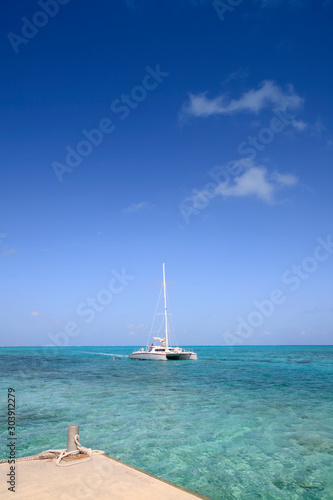 Catamaran Yacht in Caribbean