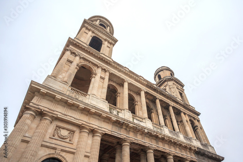 Old Church Saint Sulpice in Paris. Religion.