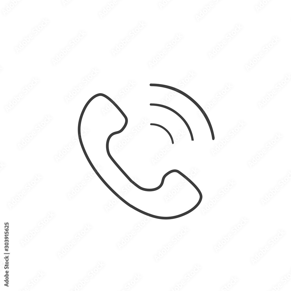 Phone line icon in trendy flat style isolated on white background. Telephone symbol. Vector Phone line icon in trendy flat style isolated on white background. Telephone symbol. Vector