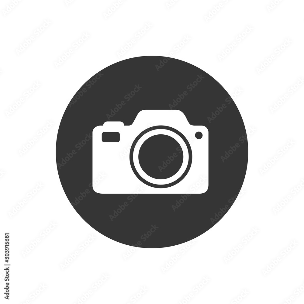 Photo camera vector white icon gray Photo camera vector white icon gray