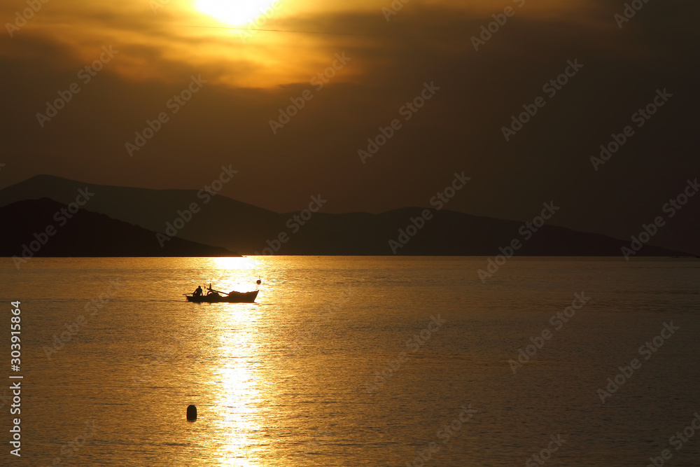 Seaside town of Bodrum and spectacular sunsets. Mugla, Turkey Seaside town of Bodrum and spectacular sunsets. Mugla, Turkey