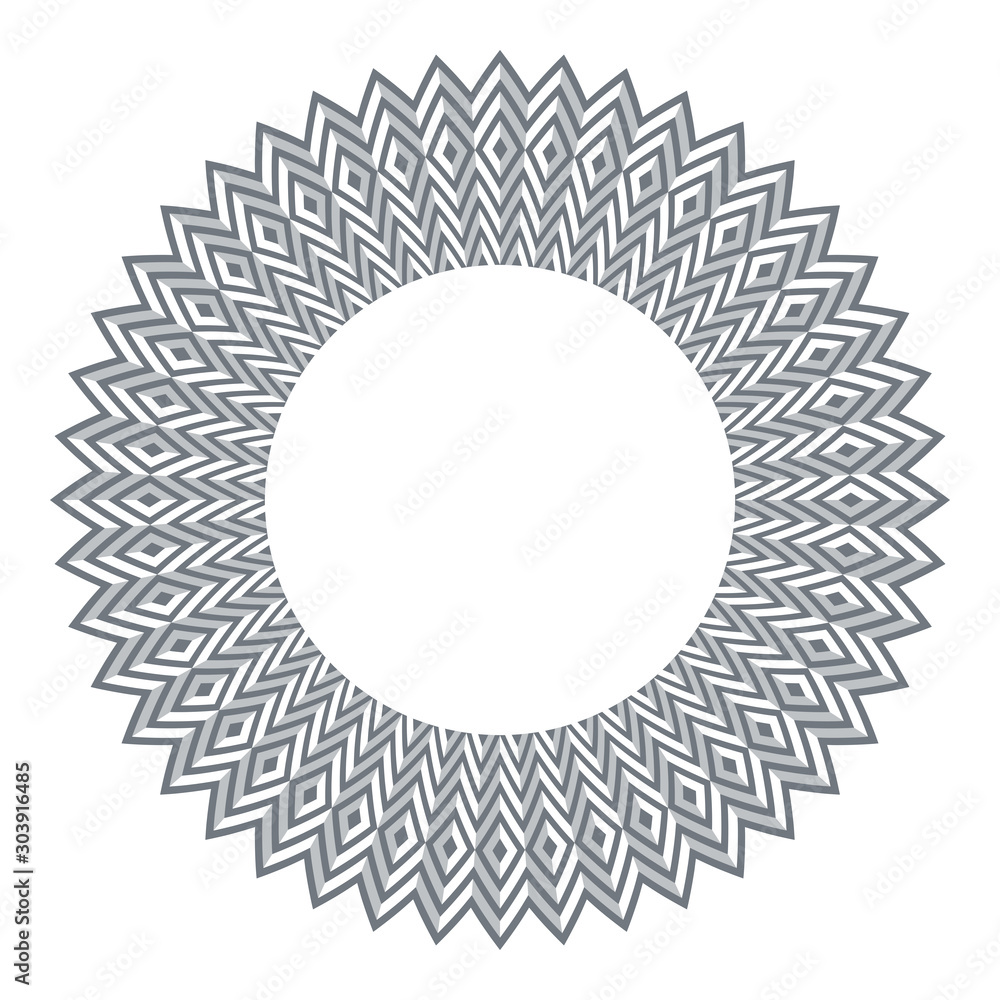 Circle geometric design element. 3d illusion. Circle geometric design element. 3d illusion.