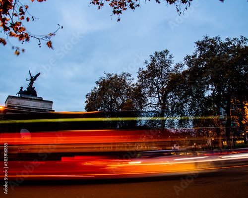 long exposure night photography in the city.