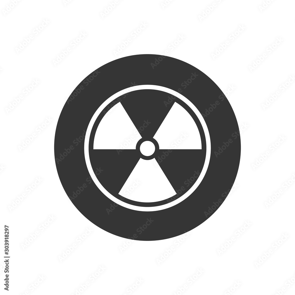 White Radioactive icon isolated on gray background. Radioactive toxic symbol. Radiation Hazard sign. Vector White Radioactive icon isolated on gray background. Radioactive toxic symbol. Radiation Hazard sign. Vector