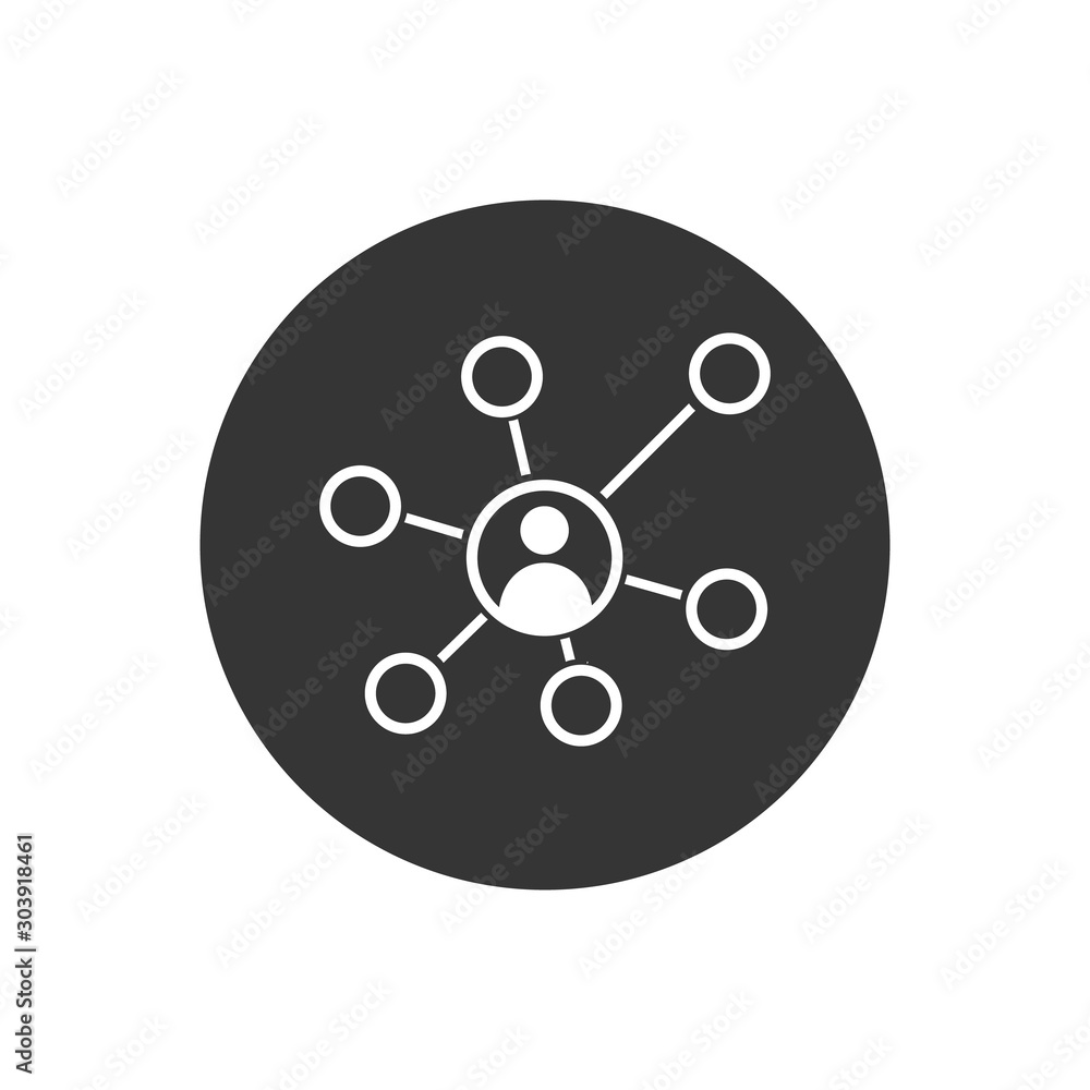 Business Line Network vector icon in flat style Business Line Network vector icon in flat style
