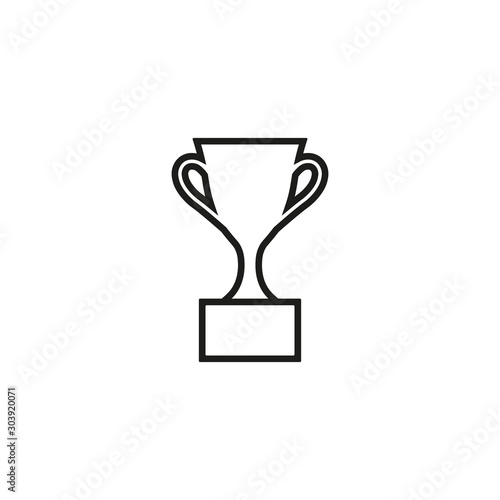 Winner cup icon. Vector illustration. Line style.