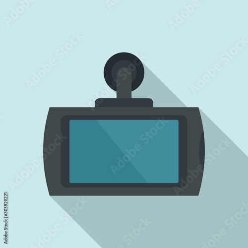 Smart car dvr icon. Flat illustration of smart car dvr vector icon for web design