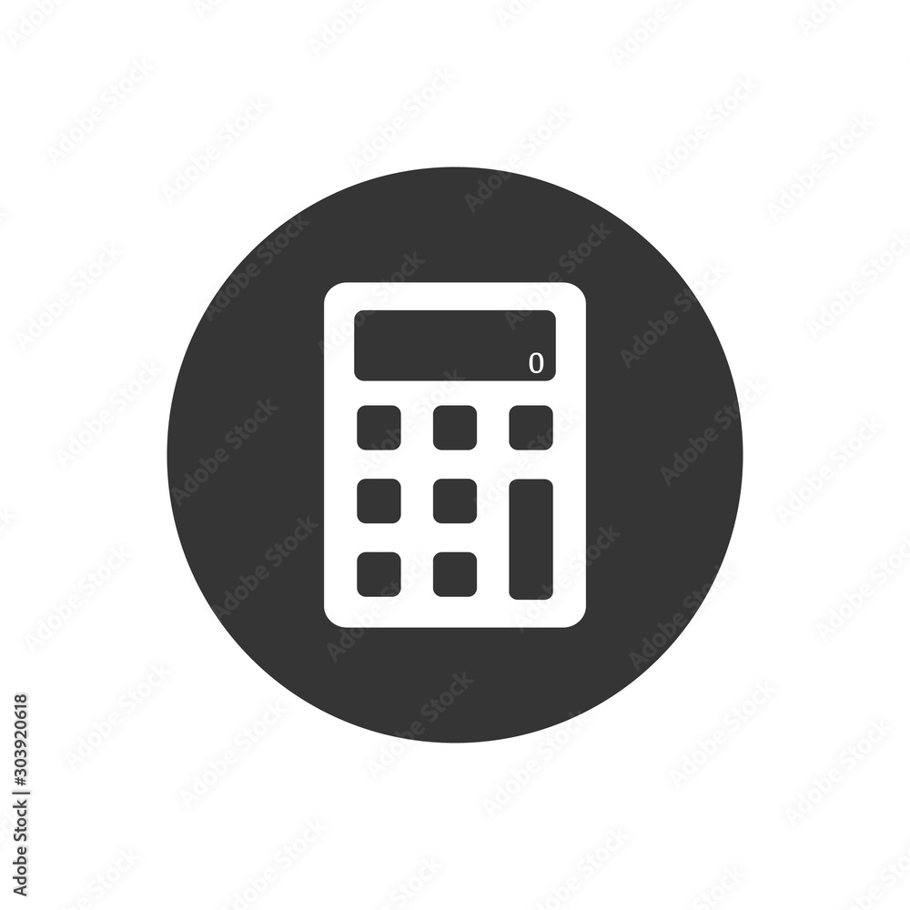 Calculator vector icon. Vector web design in flat style design Calculator vector icon. Vector web design in flat style design